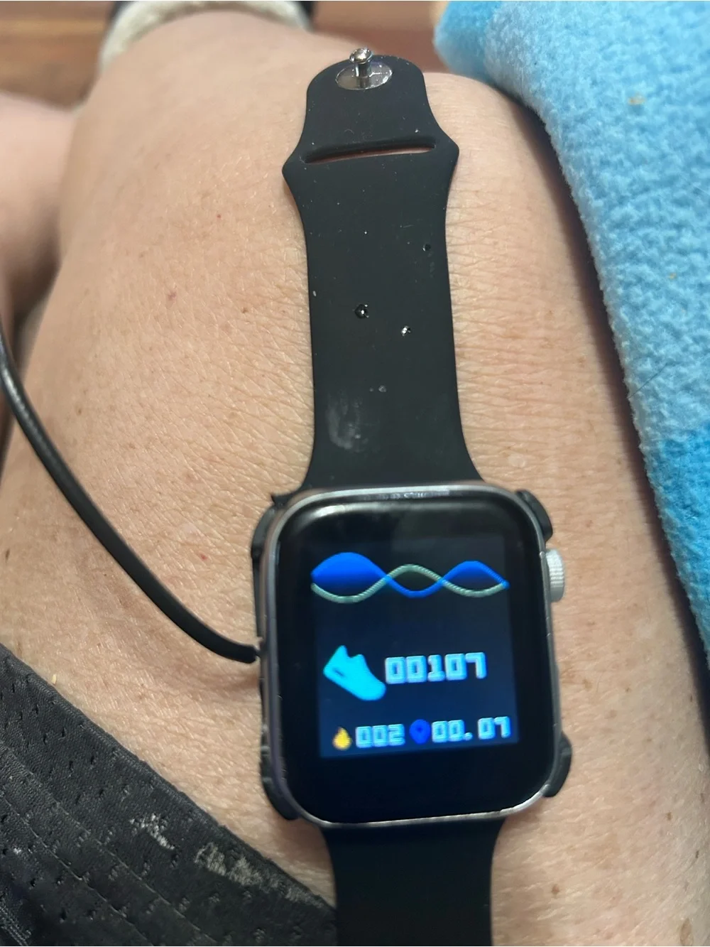 Smart Fitness Watch with Black Band - Unbranded